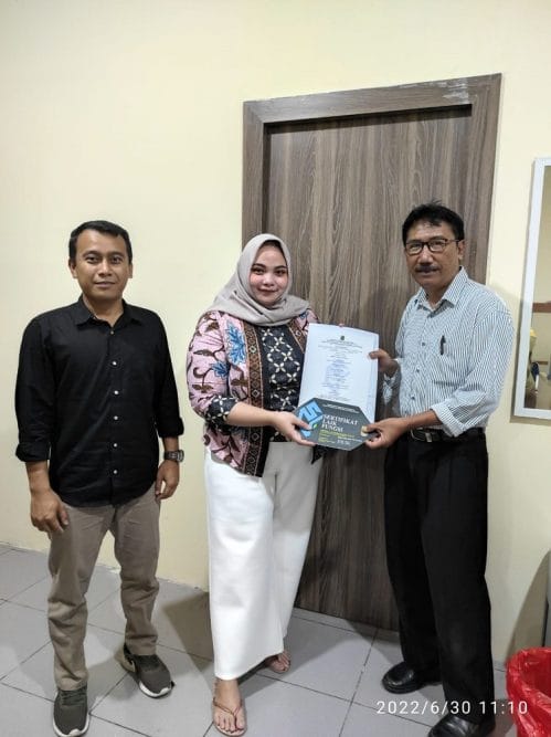 Serah terima SLF dengan pihak PT Dai Ichi Kimia Raya Karawang, Sumber: doc pribadi