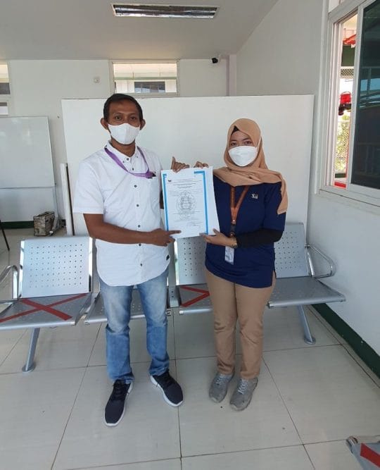 Serah terima SLF dengan pihak PT Shoenary Javanesia Inc