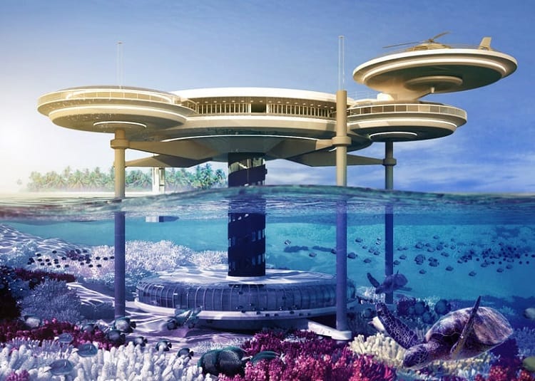 Hotel bawah laut Water Discus yang indah dan mewah di Dubai, Sumber: dezeen.com
