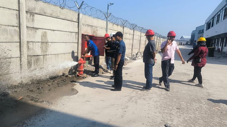 Eticon dampingi proses rekomendasi damkar PT HSG Material Indonesia, Sumber: doc pribadi